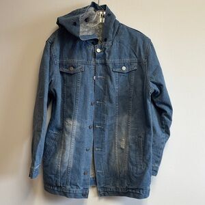 Classic Blue Hooded Denim Jacket
